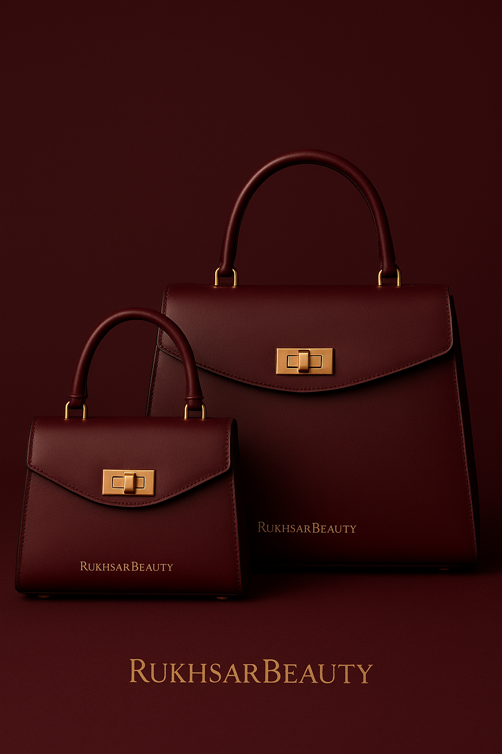 RB Luxe Classic Bag – Deep Burgundy Edition