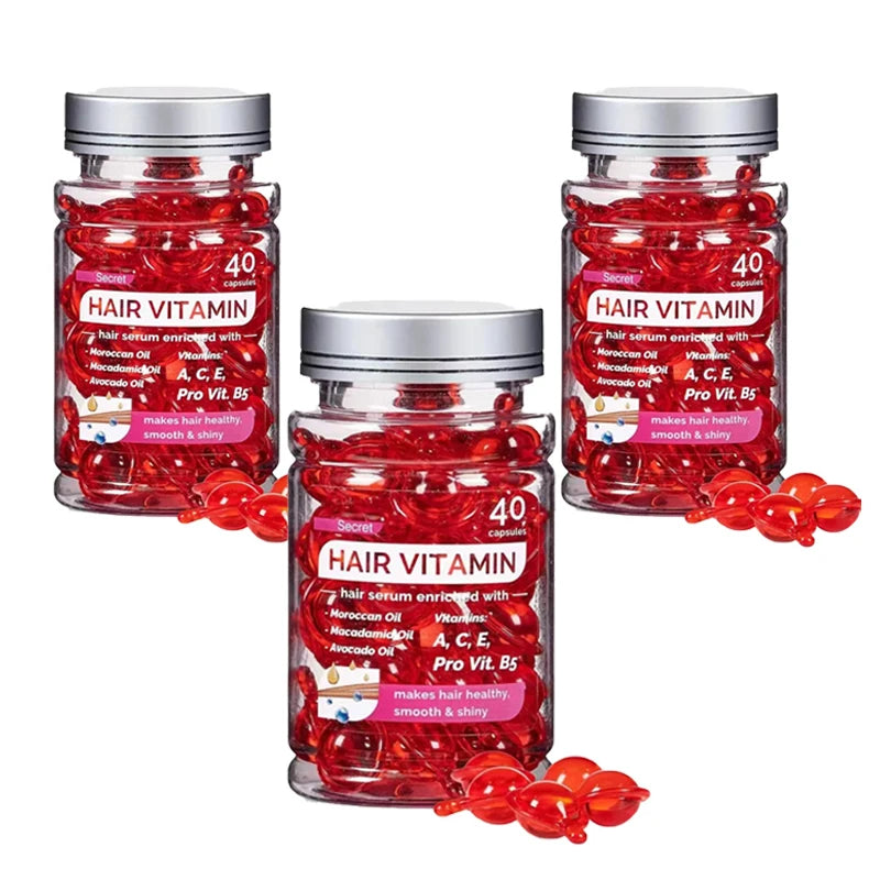 Hair Vitamin Serum Capsule Hair Treatment Serum Enriched with Moroccan Avocado Oils Vitamins A C E Pro B5 No Rinse