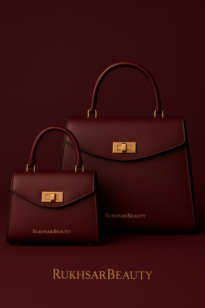 RB Luxe Classic Bag – Deep Burgundy Edition