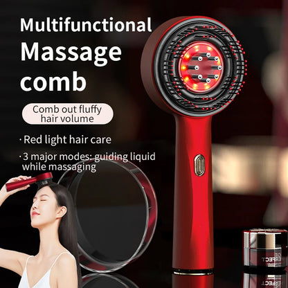 3 Modes Electric Massage Comb Portable Red Light Laser Comb for Hair Follicle Hair Follicles