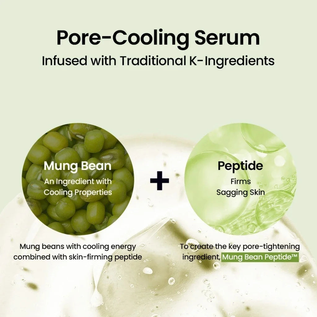 Mung Bean Revitalizing Essence – Premium Korean Purity Collection 4PCS set Cleansing Foam, Serum, exfolliater and mask