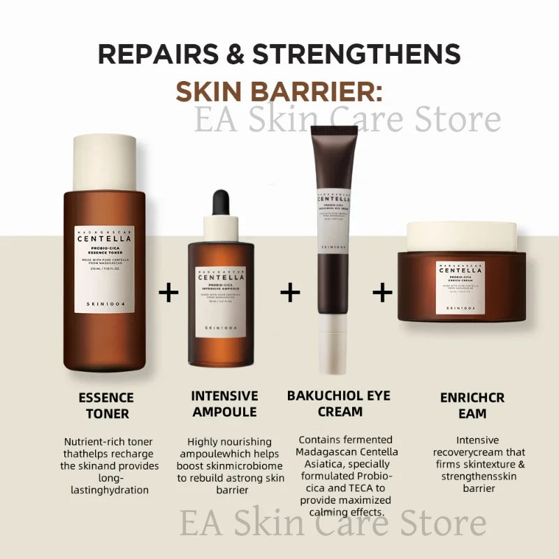 CENTELLA Korean Skin Care Complete 4-Piece Set