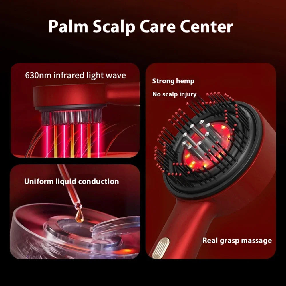 3 Modes Electric Massage Comb Portable Red Light Laser Comb for Hair Follicle Hair Follicles
