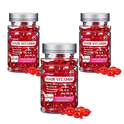 Hair Vitamin Serum Capsule Hair Treatment Serum Enriched with Moroccan Avocado Oils Vitamins A C E Pro B5 No Rinse