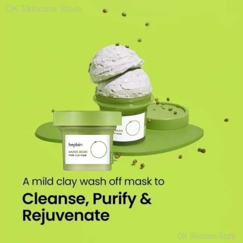 Mung Bean Revitalizing Essence – Premium Korean Purity Collection 4PCS set Cleansing Foam, Serum, exfolliater and mask