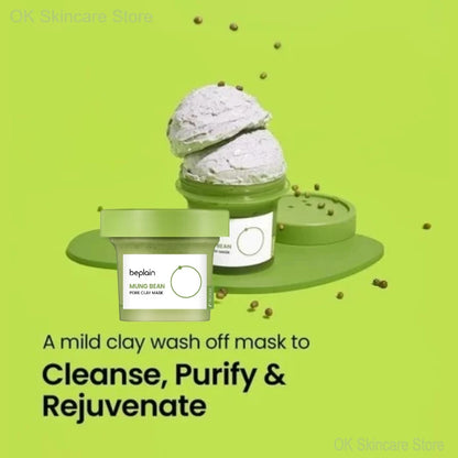 Mung Bean Revitalizing Essence – Premium Korean Purity Collection 4PCS set Cleansing Foam, Serum, exfolliater and mask