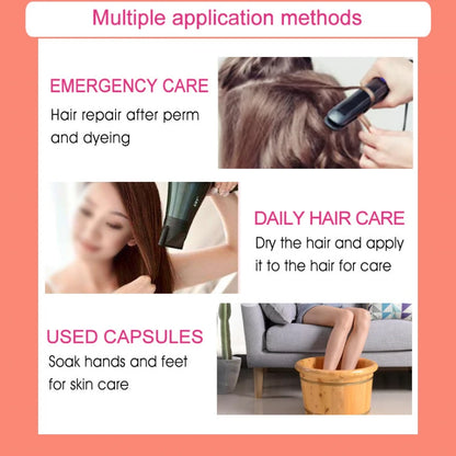 Hair Vitamin Serum Capsule Hair Treatment Serum Enriched with Moroccan Avocado Oils Vitamins A C E Pro B5 No Rinse