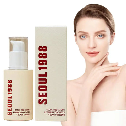 Korean Skincare Ginseng Facial Essence 1988 Black Gingeng Extract Glow Face Serum Improve Skin Elasticity Brighten Dull Dry Skin