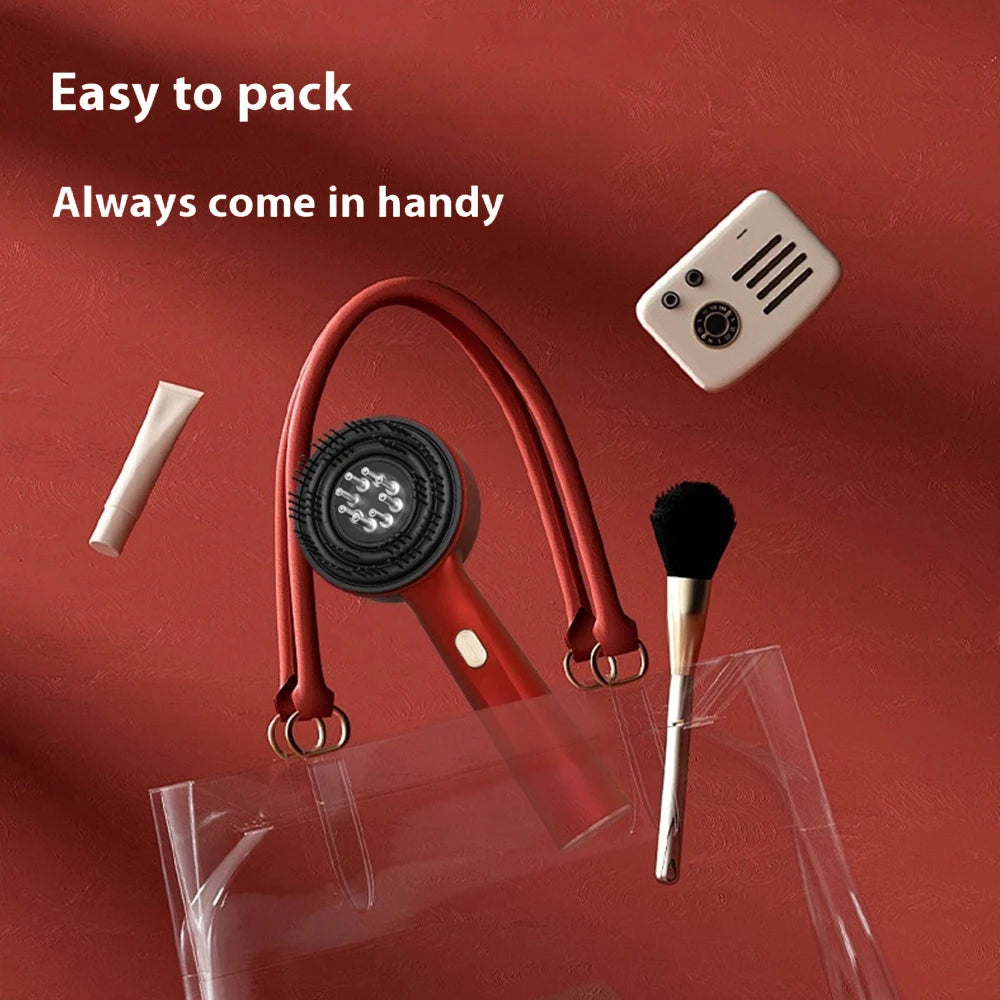 Electric Massage Comb with Vibration Red Light Therapy Scalp Brush Hair Growth Anti-Hair Loss Liquid Oil Applicator Hair Care