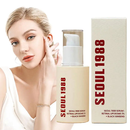 Korean Skincare Ginseng Facial Essence 1988 Black Gingeng Extract Glow Face Serum Improve Skin Elasticity Brighten Dull Dry Skin