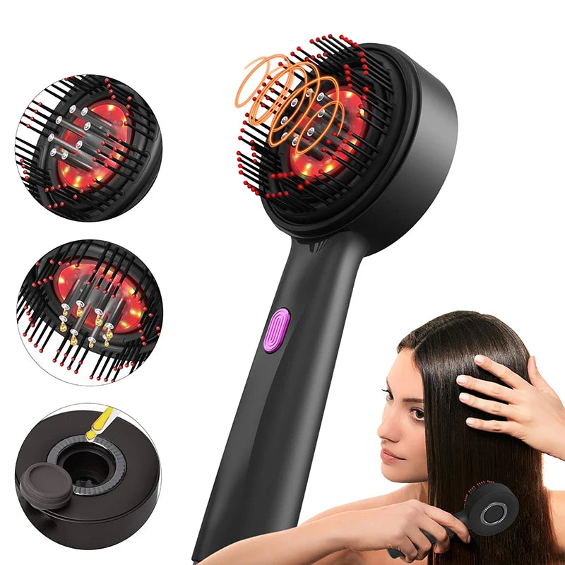 3 Modes Electric Massage Comb Portable Red Light Laser Comb for Hair Follicle Hair Follicles