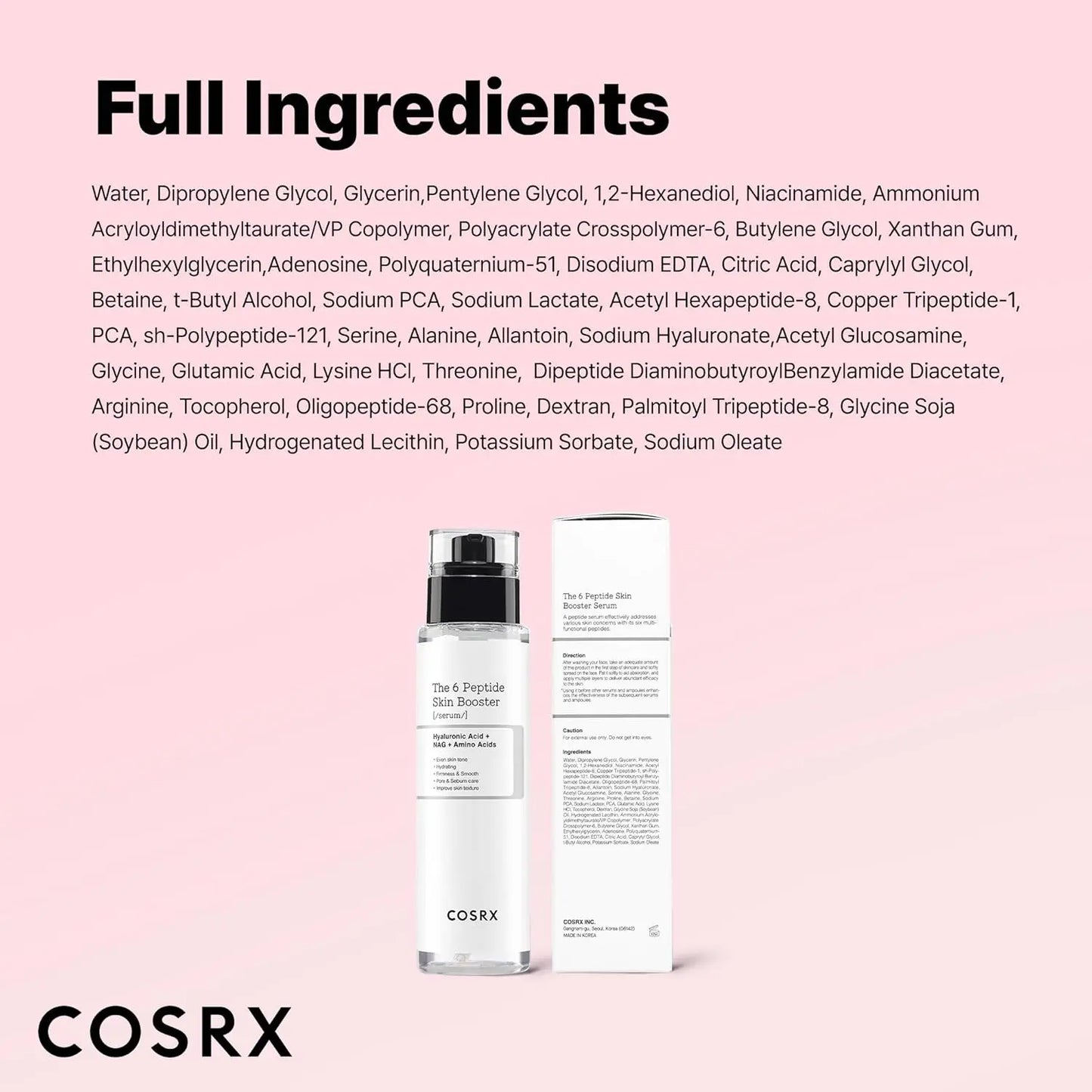 COSRX 6X Peptide Collagen Boosting Toner with Niacinamide