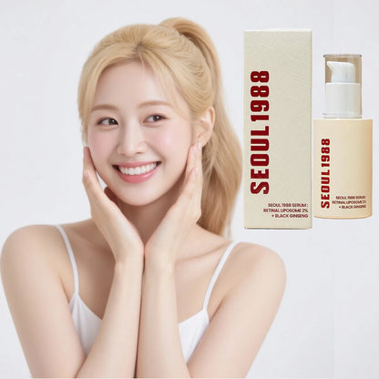 Korean Skincare Ginseng Facial Essence 1988 Black Gingeng Extract Glow Face Serum Improve Skin Elasticity Brighten Dull Dry Skin