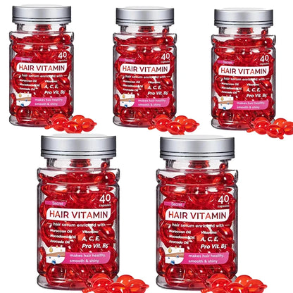 Hair Vitamin Serum Capsule Hair Treatment Serum Enriched with Moroccan Avocado Oils Vitamins A C E Pro B5 No Rinse