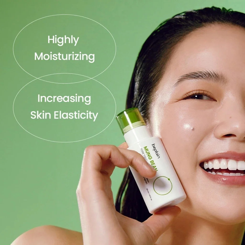 Mung Bean Revitalizing Essence – Premium Korean Purity Collection 4PCS set Cleansing Foam, Serum, exfolliater and mask