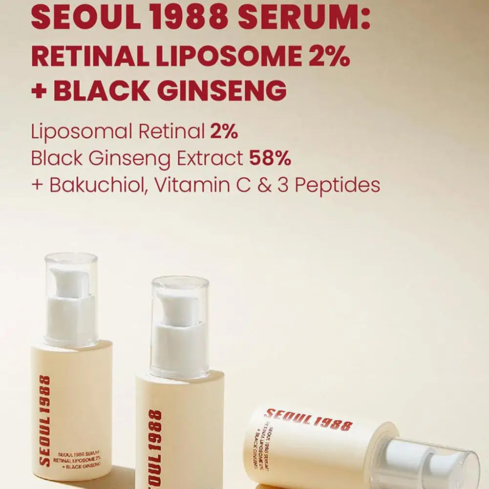 Korean Skincare Ginseng Facial Essence 1988 Black Gingeng Extract Glow Face Serum Improve Skin Elasticity Brighten Dull Dry Skin