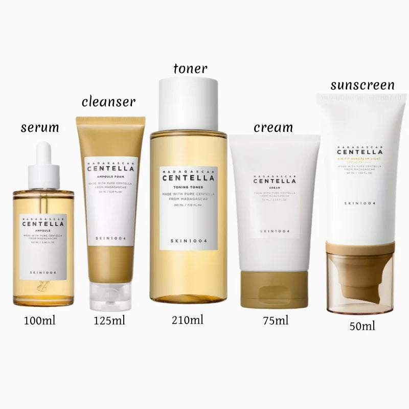 CENTELLA Korean Skin Care Complete 4-Piece Set