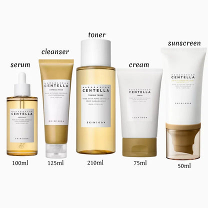 CENTELLA Korean Skin Care Complete 4-Piece Set